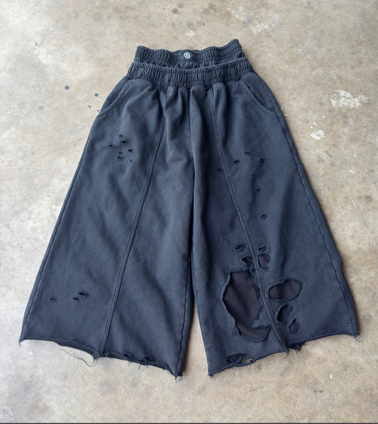 "Silent Scars "3/4 Double Waisted Sworts