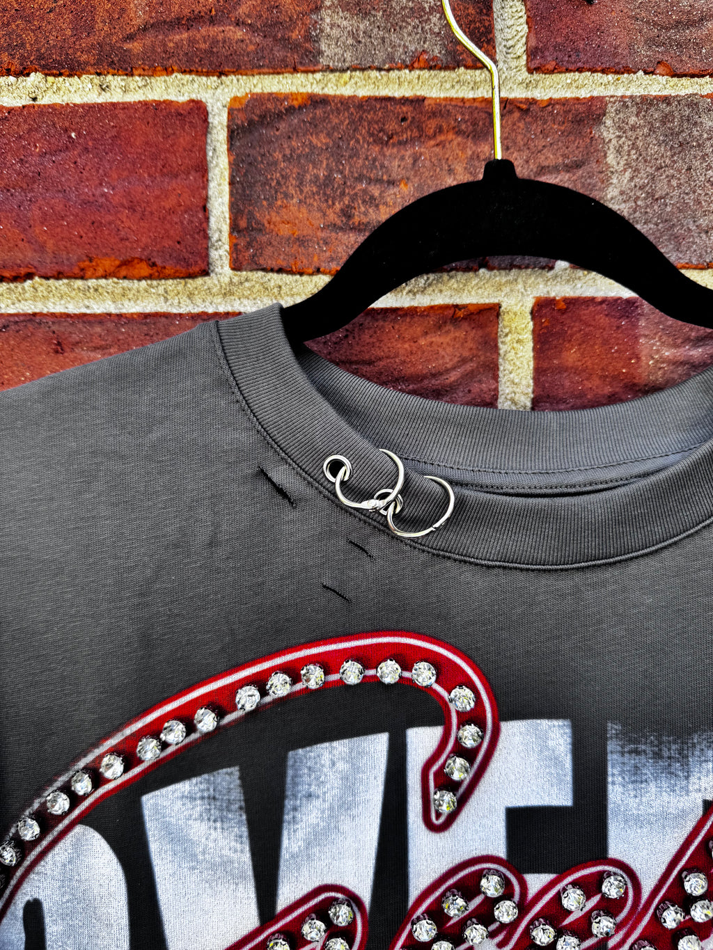 "OVERLY GEEKED" TEE GRAY