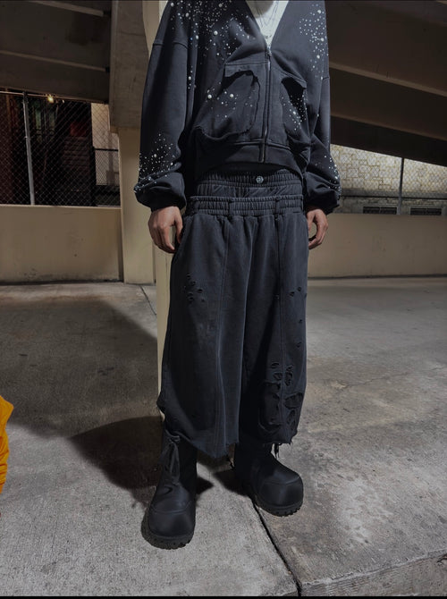 "Silent Scars "3/4 Double Waisted Sworts