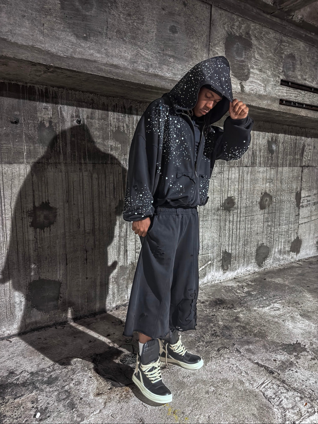 "Silent Scars "3/4 Double Waisted Sworts