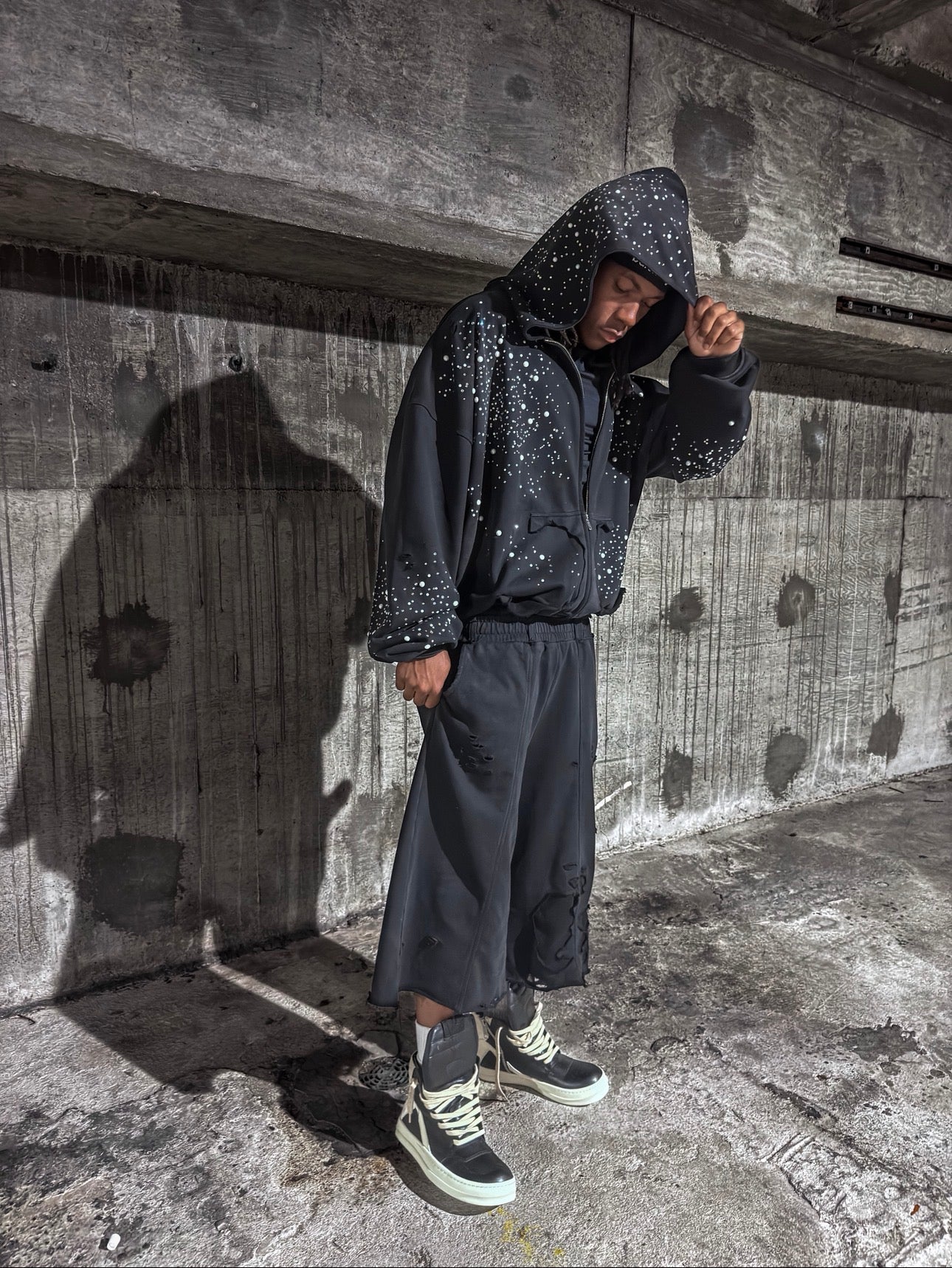 "Silent Scars "3/4 Double Waisted Sworts