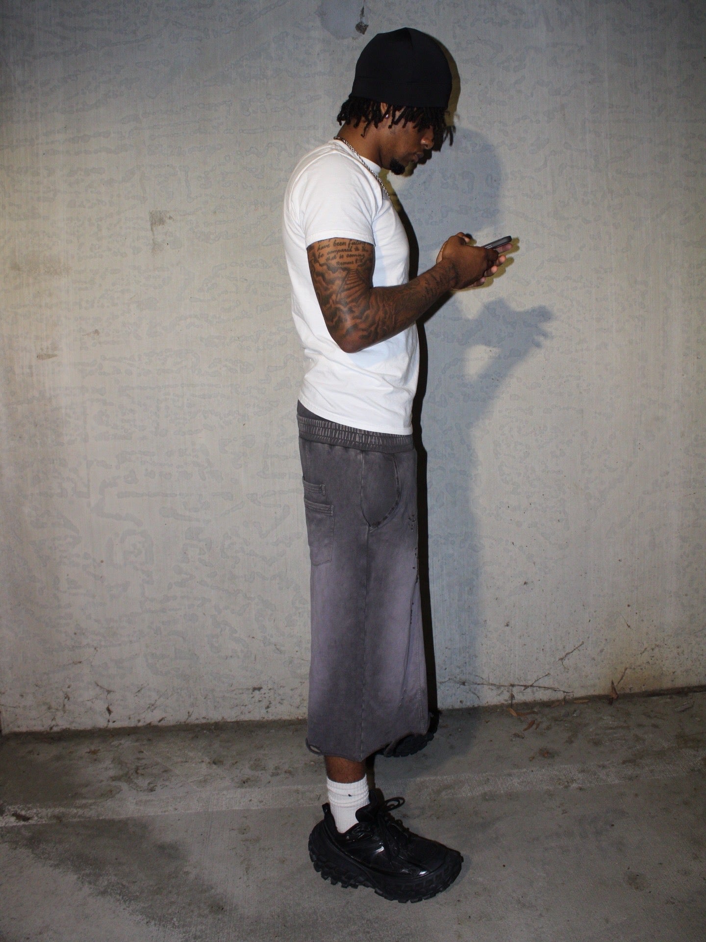 3/4 Snakeskin Patch Shorts