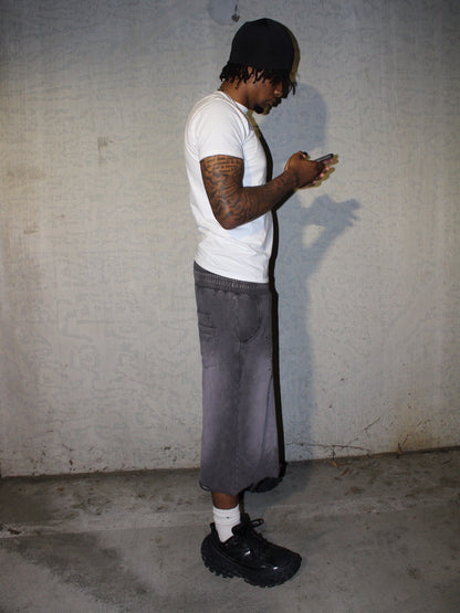3/4 Snakeskin Patch Shorts